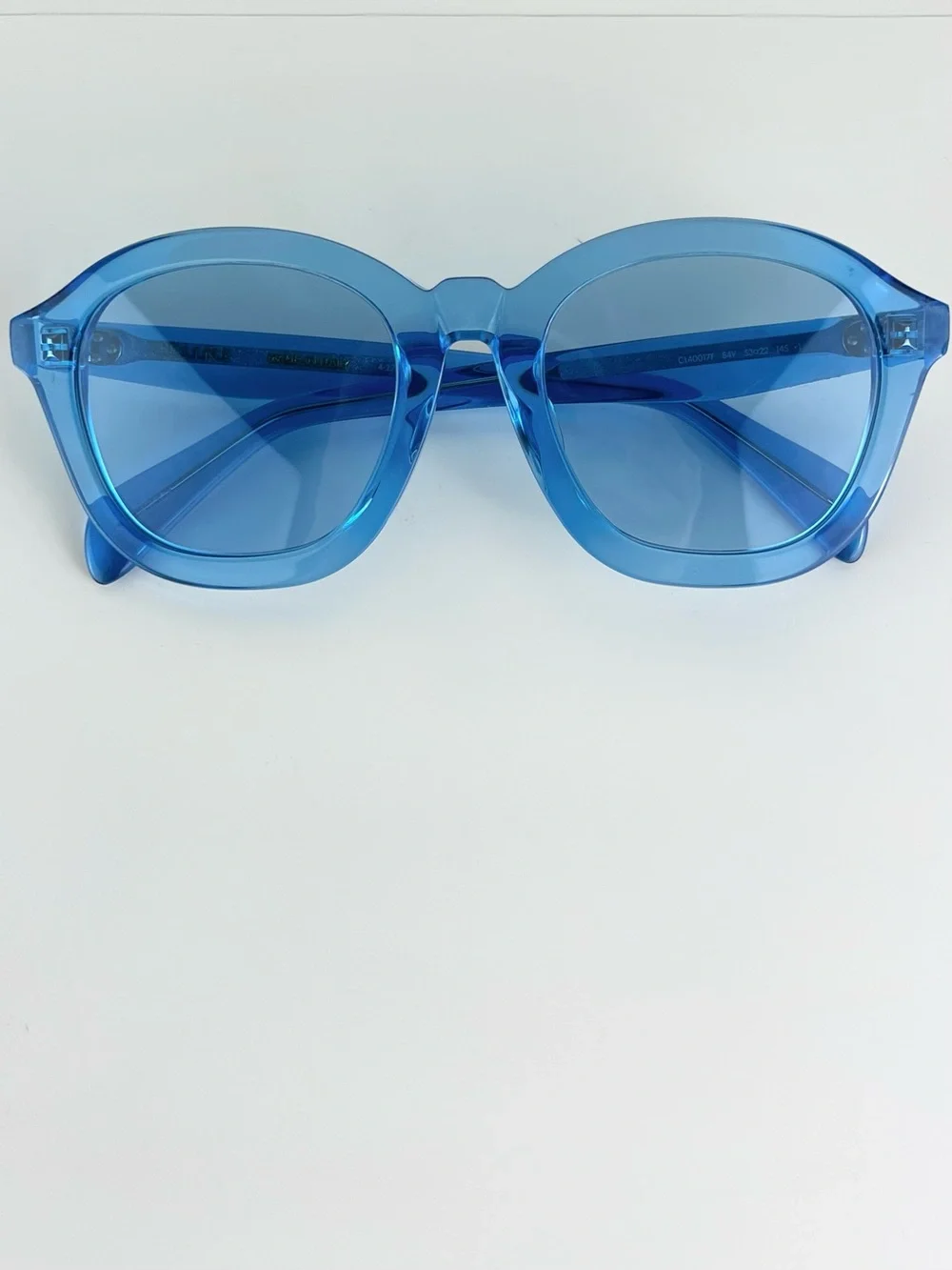 NEW CELINE BLUE ROUND SUNGLASSES - Picture 13 of 13